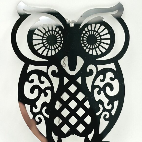 Silver Owl Iridescent Crystal Prism Sun Catcher Suncatcher Window Sun Hanging - Picture 5 of 5